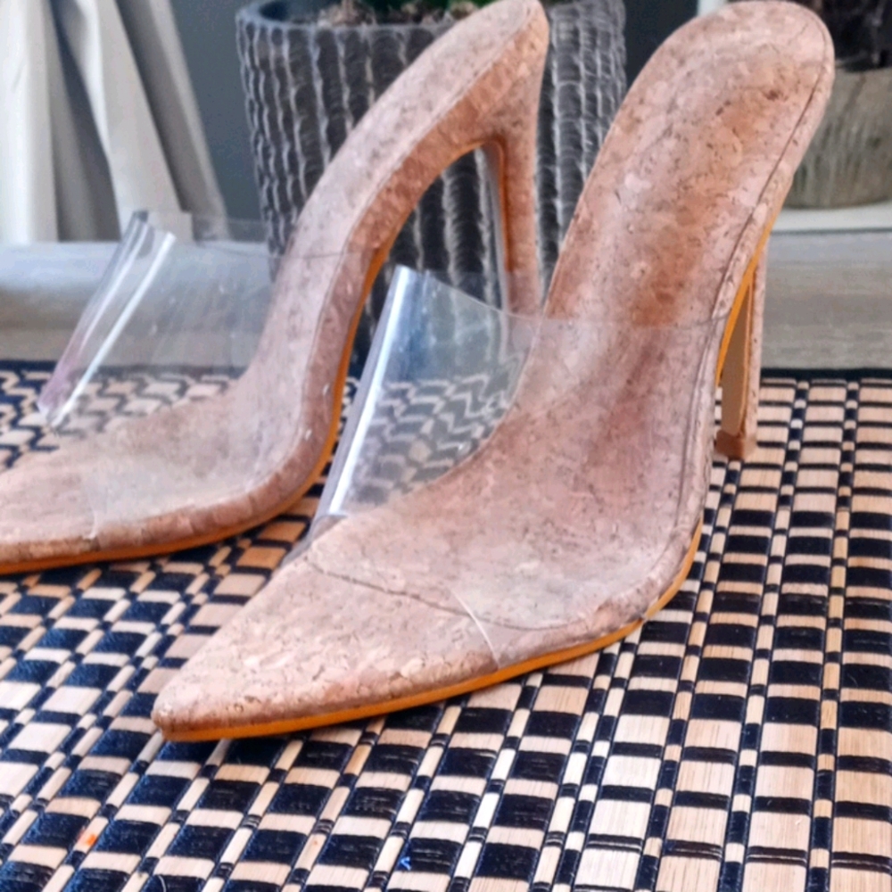 Women's size 36 ( Size USA 6 1/2) cork screw heels